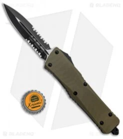 Microtech Combat Troodon D/E OTF Automatic OD Green G-10 (3.8" Black Serr) -Microtech Microtech Combat Troodon DE OTF Auto OD Green G 10 Black Serr 142 2 GTOD BHQ 90983 jr bottlecap