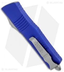 Microtech Combat Troodon D/E OTF Automatic Knife Purple (3.8" Stonewash) 142-10P -Microtech Microtech Combat Troodon DE OTF Auto Purple SW 142 10P BHQ 28968 jr side