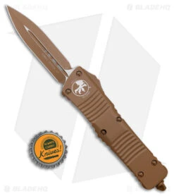 Microtech Combat Troodon D/E OTF Automatic Knife Tan (3.8" Cerakote Tan) -Microtech Microtech Combat Troodon DE OTF Auto Tan Cerakote Tan BHQ 176892 jr bottlecap