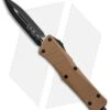 Microtech Combat Troodon D/E OTF Automatic Knife Tan G-10 (3.8" Black)