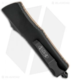 Microtech Combat Troodon D/E OTF Automatic Knife Tan G-10 (3.8" Black) 8 Microtech Combat Troodon D/E OTF Automatic Knife Tan G-10 (3.8" Black) -Microtech Microtech Combat Troodon DE OTF Auto Tan G 10 Black BHQ 89386 jr side