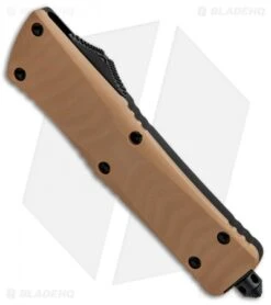 Microtech Combat Troodon D/E OTF Automatic Knife Tan G-10 (3.8" Black) 7 Microtech Combat Troodon D/E OTF Automatic Knife Tan G-10 (3.8" Black) -Microtech Microtech Combat Troodon DE OTF Auto Tan G 10 Black BHQ 89386 jr spine