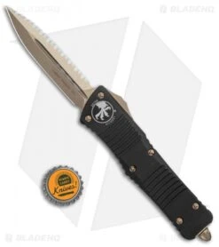 Microtech Combat Troodon D/E OTF Knife Black (3.8" Bronze Full Serr) 142-15 9 Microtech Combat Troodon D/E OTF Knife Black (3.8" Bronze Full Serr) 142-15 -Microtech Microtech Combat Troodon DE OTF Black Bronze Full Serr BHQ 135085 jr bottlecap