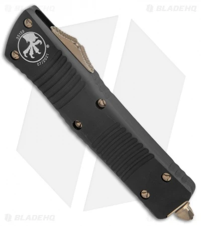 Microtech Combat Troodon D/E OTF Knife Black (3.8" Bronze Full Serr) 142-15 4 Microtech Combat Troodon D/E OTF Knife Black (3.8" Bronze Full Serr) 142-15 - Image 2