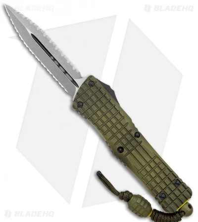 Microtech Combat Troodon D/E OTF Frag Off Series Green (4" Serr) 142-DR12 3 Microtech Combat Troodon D/E OTF Frag Off Series Green (4" Serr) 142-DR12