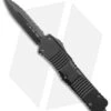Microtech Combat Troodon D/E OTF Auto Knife Shadow Black (3.8" Black Full Serr)