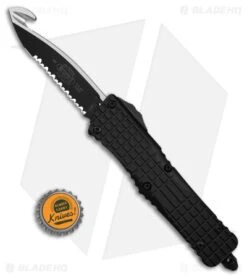 Microtech Combat Troodon Frag HS Rescue OTF Automatic Knife Black (4" Two-Tone) -Microtech Microtech Combat Troodon Frag HS Rescue OTF AK Black 4in Two Tone BHQ 179322 td size
