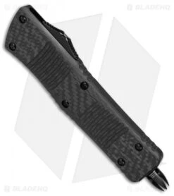 Microtech Combat Troodon Hellhound Tanto OTF CF/Silver Ti HW (3.4" Damascus) 8 Microtech Combat Troodon Hellhound Tanto OTF CF/Silver Ti HW (3.4" Damascus) -Microtech Microtech Combat Troodon Hellhound CF Silver ti hw damascus BHQ 78153 er spine