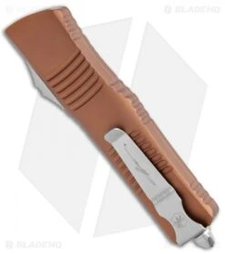 Microtech Signature Series Combat Troodon Hellhound OTF Auto Knife Tan (3.8" SW) -Microtech Microtech Combat Troodon Hellhound SW 219 10TAS BHQ 111393 jr side