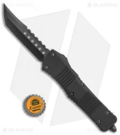 Microtech Signature Series Combat Troodon Hellhound Tanto OTF Knife (3.8" DLC) -Microtech Microtech Combat Troodon Hellhound Tanto OTF Black DLC 219 1DLCTS BHQ 121887 jr bottlecap