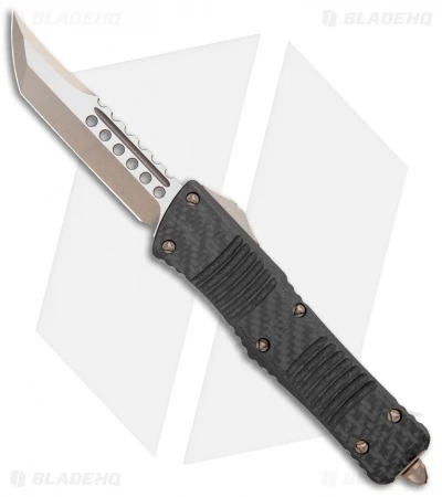 Microtech Combat Troodon Hellhound Tanto OTF Knife Carbon Fiber (3.8" Bronzed) 3 Microtech Combat Troodon Hellhound Tanto OTF Knife Carbon Fiber (3.8" Bronzed)