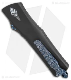 Microtech Combat Troodon Hellhound Tanto Carbon Fiber (3.4" Spiro Damascus) -Microtech Microtech Combat Troodon Hellhound Tanto cf spiro damascus BHQ 68763 er side