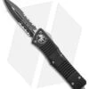Microtech Combat Troodon OTF D/E Automatic Knife (3.8" Black Serr) 142-2 -Microtech Microtech Combat Troodon OTF DE Auto Black Serr 142 2 BHQ 4377 jr 1