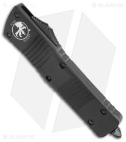 Microtech Tactical Combat Troodon OTF Dagger Knife (3.8" Black Full Serr) 142-3T -Microtech Microtech Combat Troodon OTF DE Dagger Black Full Serr BHQ 6422 jr spine