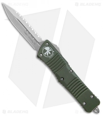 Microtech Combat Troodon OTF Knife D/E Dagger OD Green (3.8" SW Full Serr) 3 Microtech Combat Troodon OTF Knife D/E Dagger OD Green (3.8" SW Full Serr)
