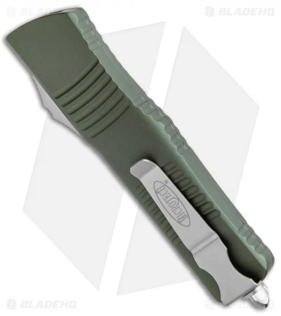 Microtech Combat Troodon OTF Knife D/E Dagger OD Green (3.8" SW Full Serr) 5 Microtech Combat Troodon OTF Knife D/E Dagger OD Green (3.8" SW Full Serr) - Image 3