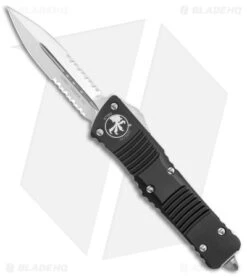 Microtech Combat Troodon OTF Knife D/E Dagger (3.8" Satin Serr) 142-5