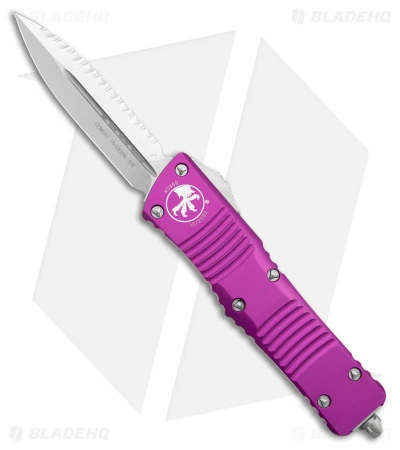 Microtech Combat Troodon OTF Knife D/E Dagger Violet (3.8" SW Full Serr) 3 Microtech Combat Troodon OTF Knife D/E Dagger Violet (3.8" SW Full Serr)