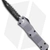 Microtech Combat Troodon OTF Dagger Automatic Knife Gray (3.8" Black Full Serr) -Microtech Microtech Combat Troodon OTF Dagger Auto Gray Black Full Serr BHQ 98079 jr