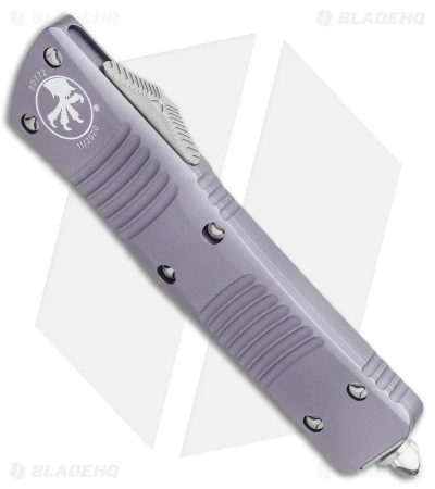 Microtech Combat Troodon OTF Knife D/E Dagger Gray (3.8" Stonewash Full Serr) 4 Microtech Combat Troodon OTF Knife D/E Dagger Gray (3.8" Stonewash Full Serr) - Image 2