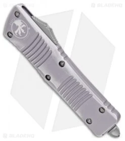 Microtech Combat Troodon S/E OTF Automatic Knife Gray Distressed (3.8")143-10DGY -Microtech Microtech Combat Troodon SE OTF Auto Gray Distressed 143 10DGY BHQ 100238 jr spine