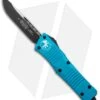Microtech Combat Troodon S/E OTF Automatic Knife Turquoise (3.8" Black) -Microtech Microtech Combat Troodon SE OTF Auto Turquoise Black 143 1TQ BHQ 97174 jr 1