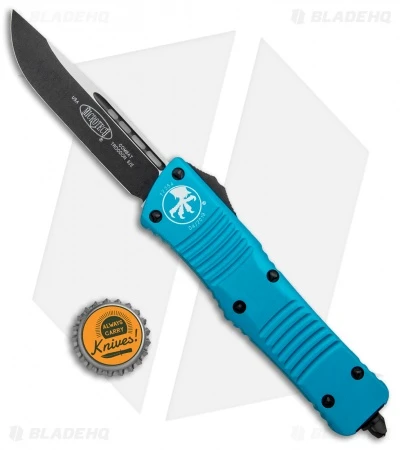 Microtech Combat Troodon S/E OTF Automatic Knife Turquoise (3.8" Black) 6 Microtech Combat Troodon S/E OTF Automatic Knife Turquoise (3.8" Black) - Image 4