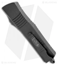 Microtech Combat Troodon T/E Automatic OTF Knife (3.8" Black) 144-1T -Microtech Microtech Combat Troodon TE Auto Black 144 1T BHQ 7757 jr side