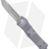 Microtech Combat Troodon T/E Automatic OTF Knife Gray (3.8" Stonewash Serr)