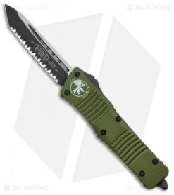 Microtech Combat T/E Automatic OTF Knife OD Green (3.8" Black Full Serr)