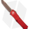 Microtech Combat Troodon T/E OTF Auto Knife Red Al (3.8" Bronze Apocalyptic)