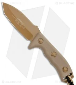 Microtech Currahee Tanto Knife Fixed Blade (4.5" Tan Plain) 103-1TA
