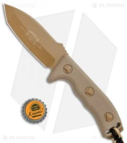 Microtech Currahee Tanto Knife Fixed Blade (4.5" Tan Plain) 103-1TA -Microtech Microtech Currahee Tanto Tan Plain 103 1TA BHQ 15469 jr bottlecap