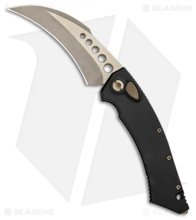 Microtech Custom Hawk Automatic Knife Apocalyptic (4" Two Tone Bronze) 507-MCK 3 Microtech Custom Hawk Automatic Knife Apocalyptic (4" Two Tone Bronze) 507-MCK