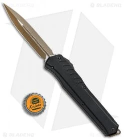 Microtech Cypher MK7 D/E OTF Automatic Knife Black (4" Tan) 242M-1TNBK -Microtech Microtech Cypher DE OTF Auto Black Tan 242M 1TNBK BHQ 92277 jr bottlecap