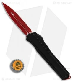 Microtech Cypher MK7 D/E OTF Automatic Knife (4" Red) 242M-1RDBK -Microtech Microtech Cypher MK7 DE Black Red BHQ 89768 er bottlecap