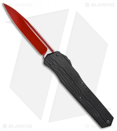 Microtech Cypher S/E OTF Automatic Knife Black (4" Red) 241-1SL 3 Microtech Cypher S/E OTF Automatic Knife Black (4" Red) 241-1SL