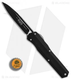 Microtech Cypher S/E OTF Automatic Knife Smooth Black (4" Black) 241S-1 -Microtech Microtech Cypher SE Smooth Black black BHQ 85498 er bottlecap