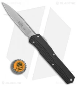 Microtech Cypher S/E OTF Automatic Knife Black (4" Stonewash) 241-10 -Microtech Microtech Cypher SE black sw BHQ 75011 er bottlecap