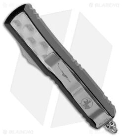 Microtech Daytona D/E OTF Auto Knife Bubble Ti Inlay/Alum (3.25" SW) 126-10 BIS -Microtech Microtech Daytona DE Auto Black Bubble Inlay SW BHQ 177537 jr side