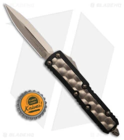 Microtech Daytona D/E OTF Auto Knife Bubble Ti Inlay/Alum (3.25" Bronzed) -Microtech Microtech Daytona DE OTF AK Bubble Ti Inlay Alum 3in Bronzed BHQ 181081 td size