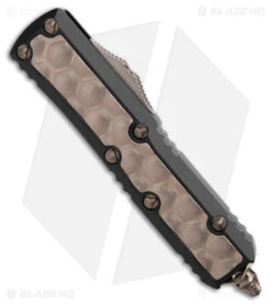 Microtech Daytona D/E OTF Auto Knife Bubble Ti Inlay/Alum (3.25" Bronzed) -Microtech Microtech Daytona DE OTF AK Bubble Ti Inlay Alum 3in Bronzed BHQ 181081 td spine