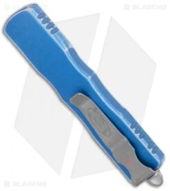 Microtech Dirac D/E OTF Automatic Knife Distressed Blue (3" Apoc) -Microtech Microtech Dirac DE OTF Distressed Blue Apocalyptic BHQ 131513 jr side