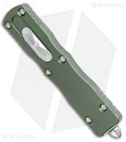 Microtech Dirac Dagger OTF Automatic Knife OD Green (2.88" Stonewash Full Serr) -Microtech Microtech Dirac Dagger OTF Auto OD Green SW Full Serr BHQ 111330 jr spine