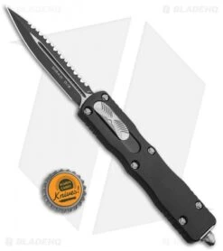 Microtech Dirac Dagger OTF Automatic Knife Black (2.88" Black Full Serr) 225-3 -Microtech Microtech Dirac Dagger OTF Automatic Knife Black Black Full Serr 225 3 BHQ 107735 kp bottlecap jr 1
