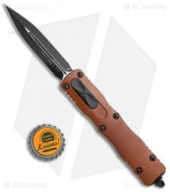 Microtech Dirac Delta OTF Automatic Knife Tan (3.75" Black) 227-1TA 9 Microtech Dirac Delta OTF Automatic Knife Tan (3.75" Black) 227-1TA -Microtech Microtech Dirac Delta DE Tan Dagger Black 227 1TA BHQ 111333 jr botlecap 1