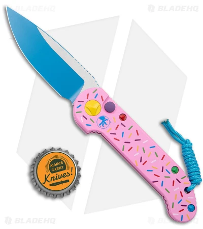Microtech Exclusive Dessert Warrior LUDT Automatic Knife (3.4" Blue) 6 Microtech Exclusive Dessert Warrior LUDT Automatic Knife (3.4" Blue) - Image 4
