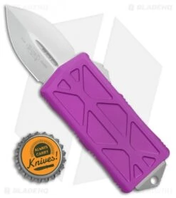 Microtech Exocet Dagger CA Legal OTF Automatic Knife Violet (1.9" Stonewash) -Microtech Microtech Exocert Dagger CA Legal OTF Auto Violet SW BHQ 110888 jr bottlecap 1