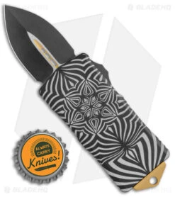 Microtech Exocet Source D/E Dagger CA Legal OTF Automatic Knife (1.9" Black) -Microtech Microtech Exocet DE Ca Legal OTF Auto Source Black Gold BHQ 140631 jr bottlecap