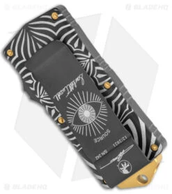 Microtech Exocet Source D/E Dagger CA Legal OTF Automatic Knife (1.9" Black) -Microtech Microtech Exocet DE Ca Legal OTF Auto Source Black Gold BHQ 140631 jr side